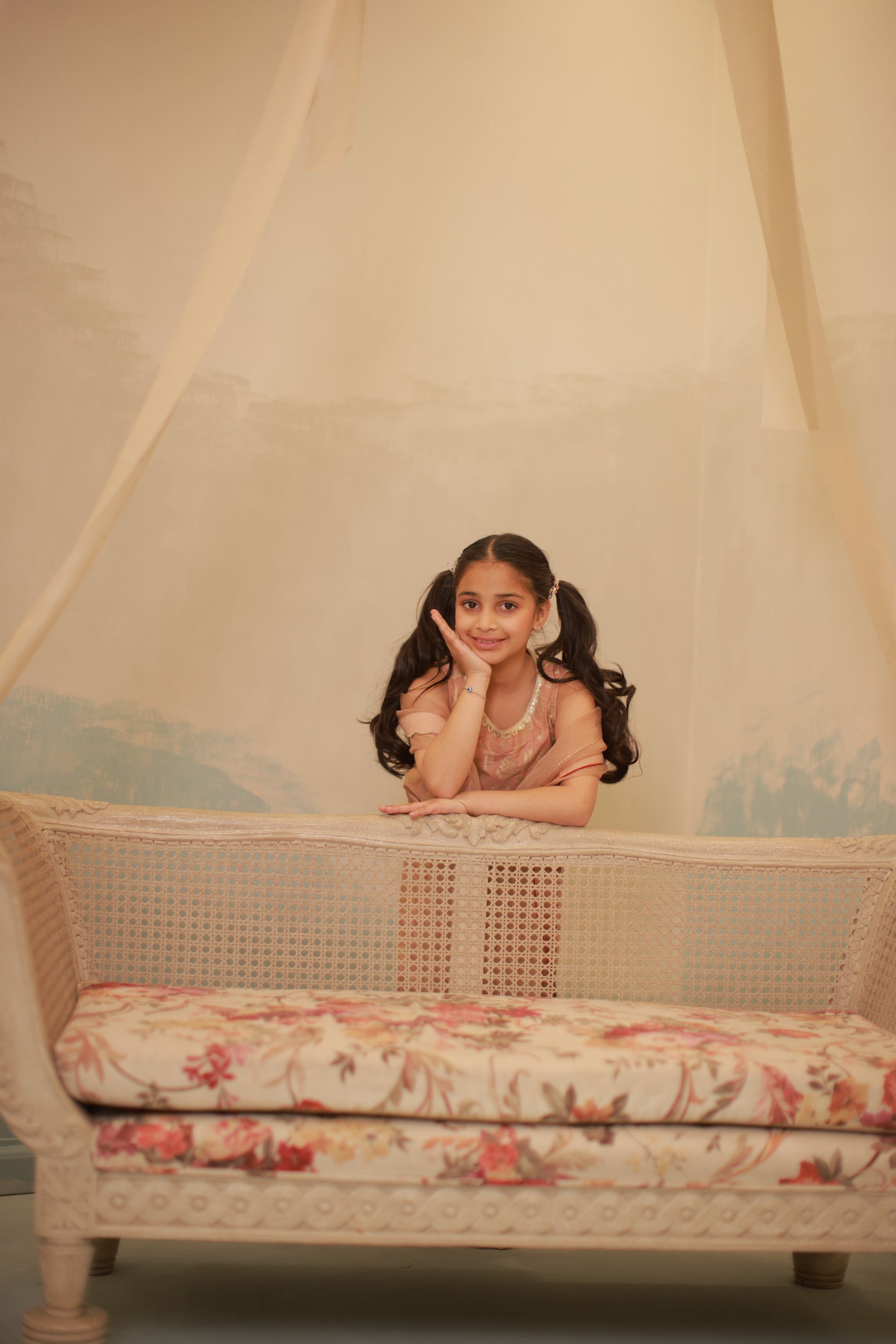 Dusty Pink Sharara Set with Dupatta – Kids Wear