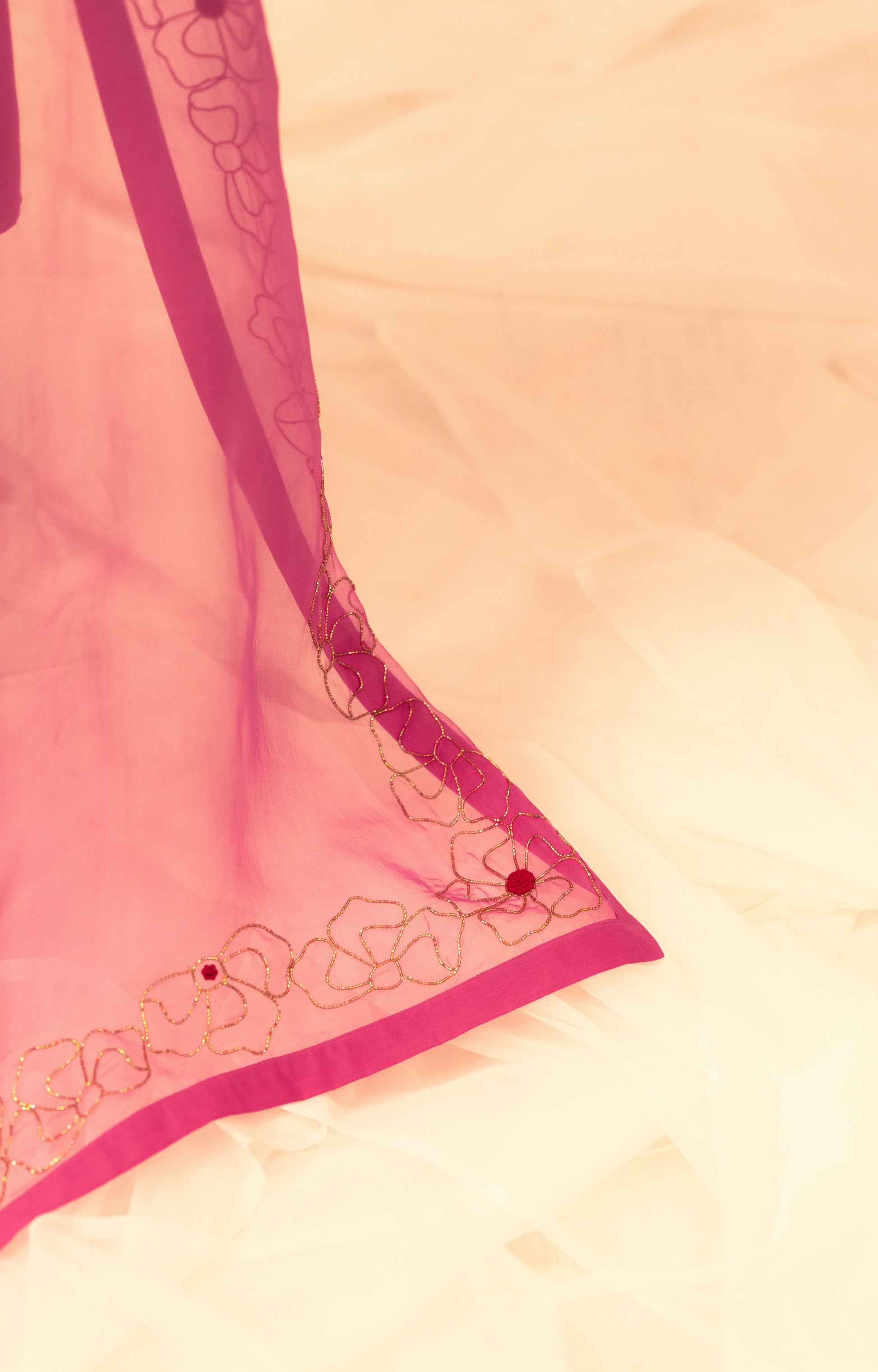 Pink strapped kurta set