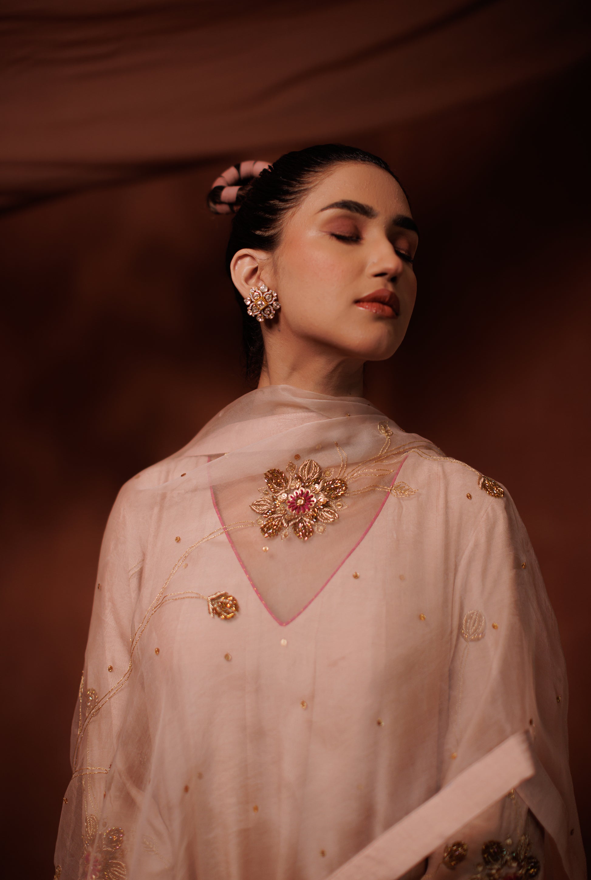 The Gulabi Anarkali Set