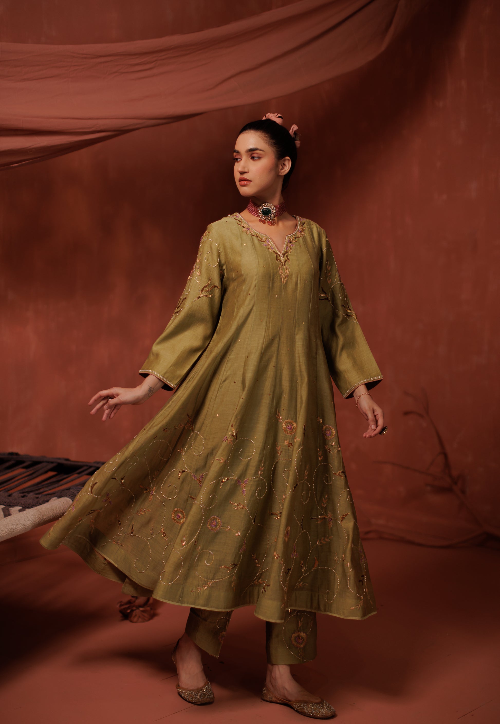 Hari Anarkali Set