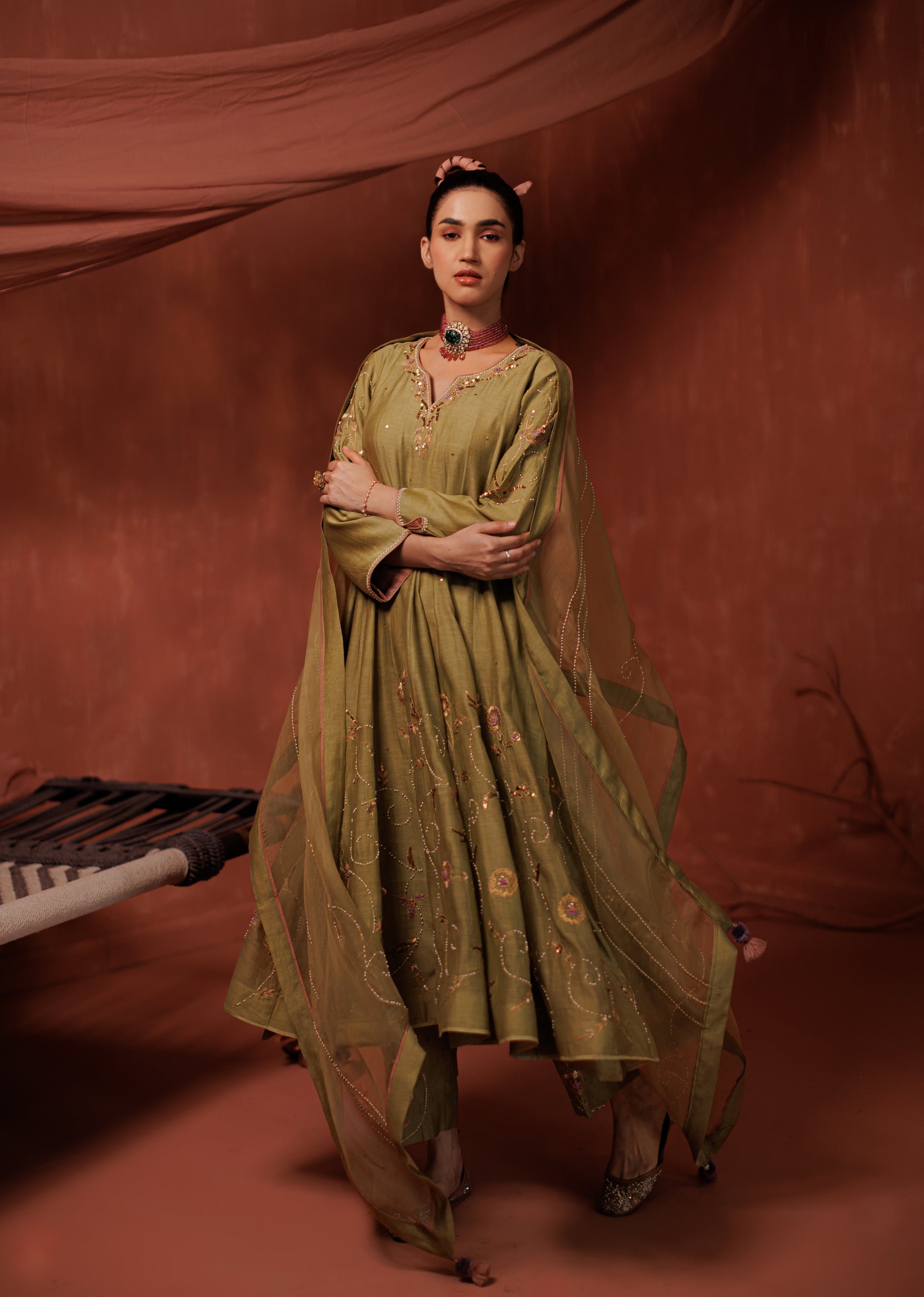Hari Anarkali Set