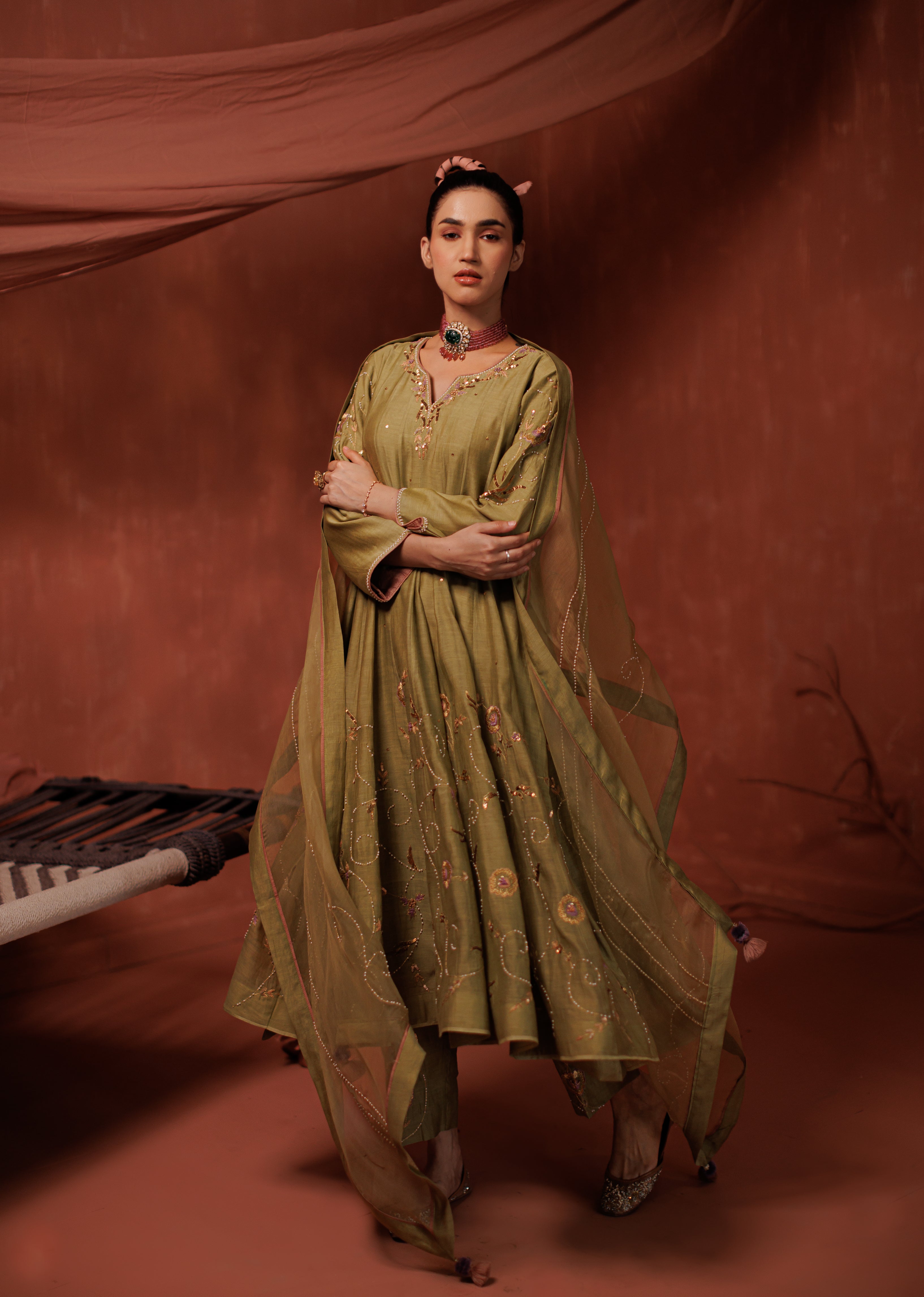 Hari Anarkali Set