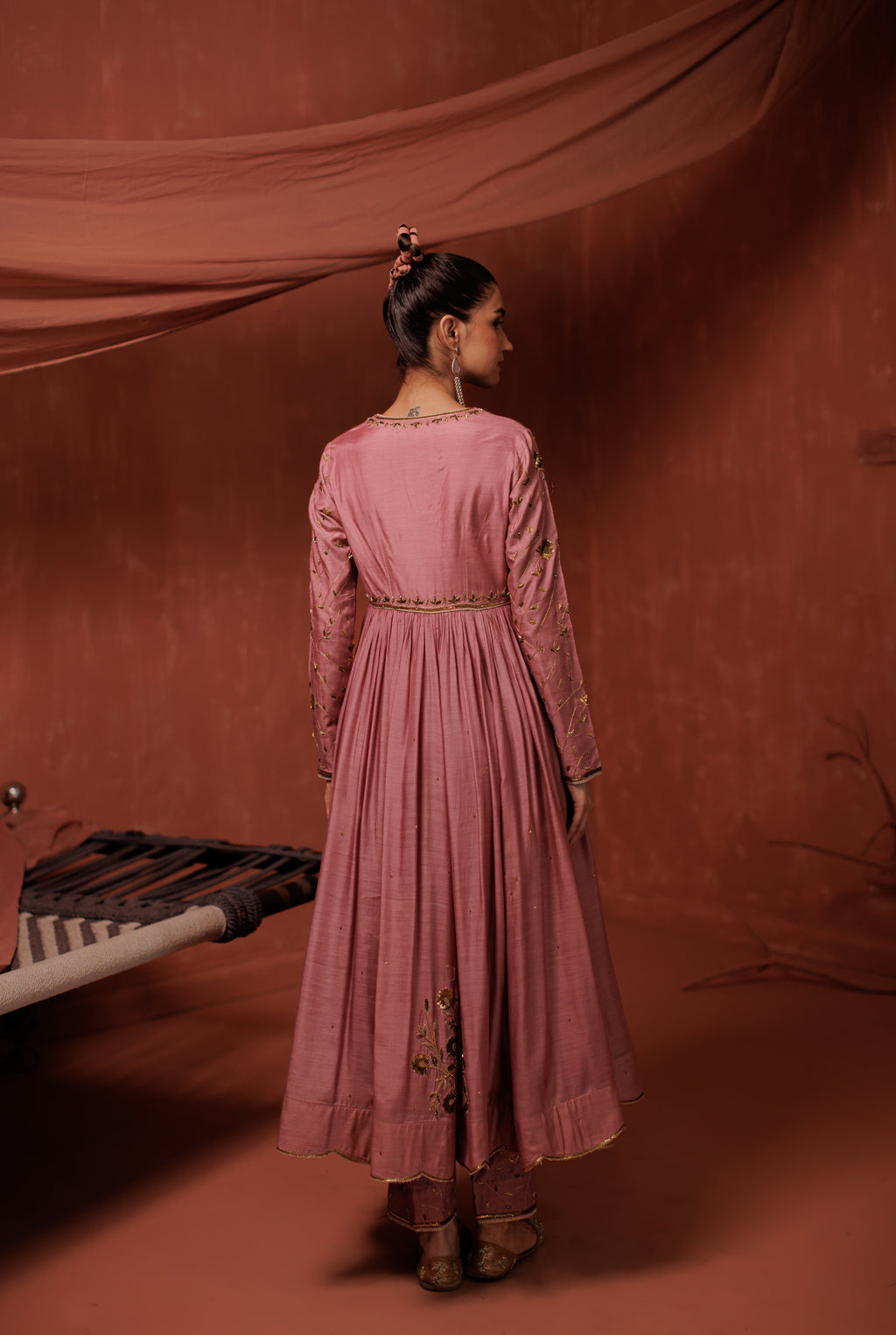 Onion Pink Anarkali Set