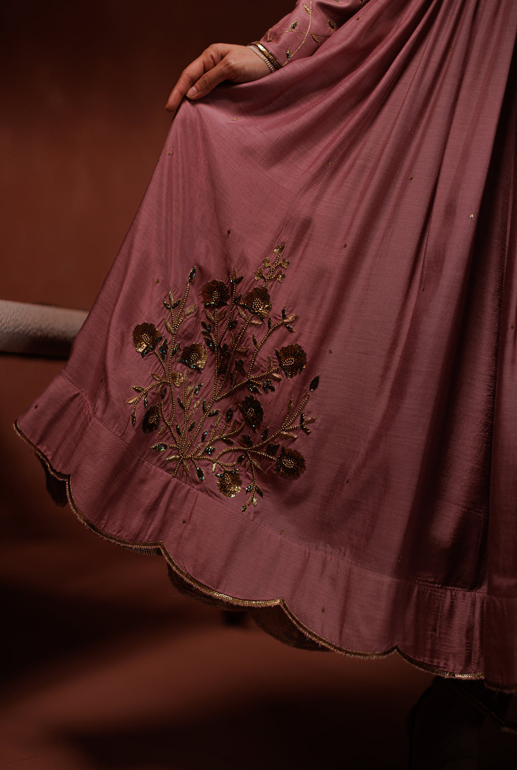 Onion Pink Anarkali Set