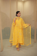 Mustard Hand embroidery suit set