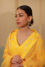 Mustard Hand embroidery suit set