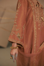 Cinnamon Brown Hand Embroidered Suit Set