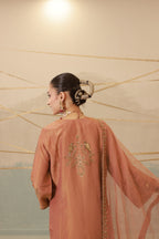 Cinnamon Brown Hand Embroidered Suit Set