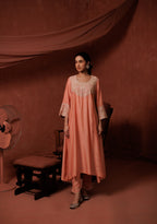 Cotton Cream Embroidered Kurta Set