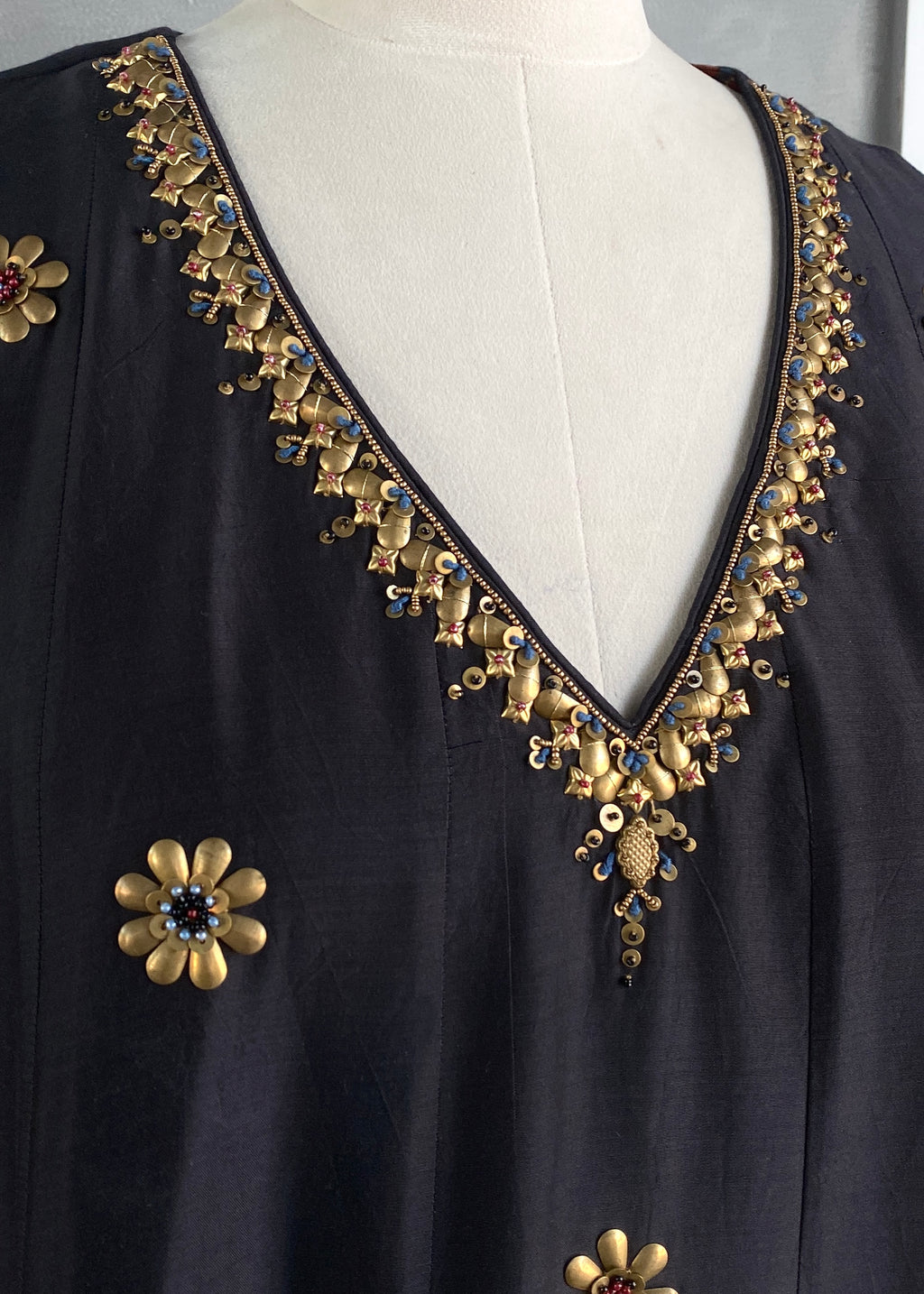 Black Embellished choga set