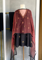 Black Embellished choga set
