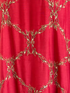 GULNAAR • Ruby Red Embroidered Silk Kurta Set