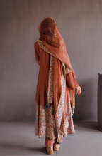 Dusty Rose Pink Pashmina Anarkali Suit Set
