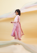 Lavender Silk Chanderi Kalidaar Suit Set with Silk Organza Dupatta